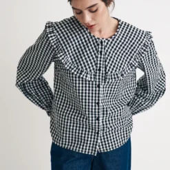 Nobody's Child Jennifer Cotton Seersucker Blouse 8 Nobody's Child Jennifer Cotton Seersucker Blouse -The Hut 15634786 1245211095006901