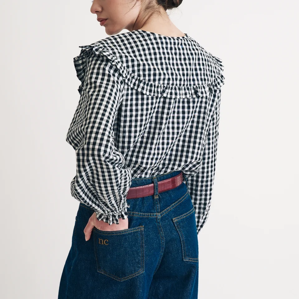 Nobody's Child Jennifer Cotton Seersucker Blouse 4 Nobody's Child Jennifer Cotton Seersucker Blouse - Image 2