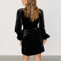 Never Fully Dressed Vienna Velour Mini Wrap Dress -The Hut 15750675 1975211081595800