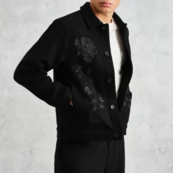 Wax London Elm Floral Wool-Blend Twill Jacket -The Hut 15861311 7185220443805162